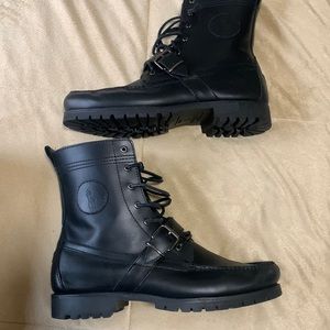Ralph Lauren Ranger blk leather boot size 12